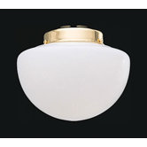 4" White Opal Mushroom Glass Shade