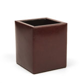 Old Leather Pencil Box in Dark Brown