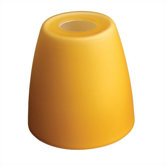 Deep Bell Glass Shade for Monorail Quick Connect Fixtures in Amber