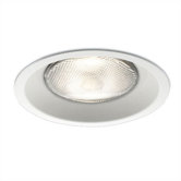 6" Line Voltage Open Recessed Trim with White Splay Reflector