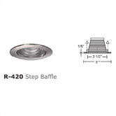 4" Line Voltage Recessed Trim with Step Baffle and  Optional Housing