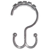 Shower Curtain Liner Roller Hook in Chrome