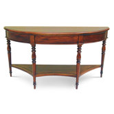 Francesca Half Round Console Table in Mahogany