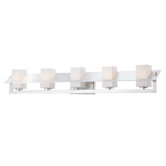 Tilt Five Light Bath Vanity in Brushed Aluminum