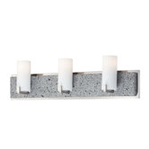 Lava Tube Three Light Bath Vanity in Brushed Nickel