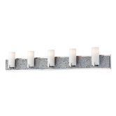 Lava Tube Five Light Bath Vanity in Brushed Nickel