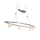 6 Light Tilted Counter Weight Chandelier