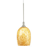 Droplets Pendant with Amber Cased Glass