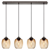 Bubble 4 Light Kitchen Island Pendant