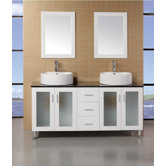 Malibu 60" Double Sink Modern Bathroom Vanity