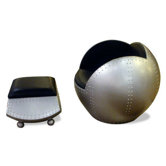Oil Slick Chair and Ottoman