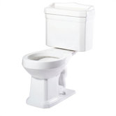 Series 1930 White Vitreous China Round Toilet Bowl