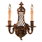 Metropolitan Two Light Wall Sconce in French Gold