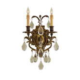 Metropolitan Two Light Wall Sconce with Clear Crystal Accents