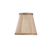 Metropolitan Clip-on Round Straight Shade with Matching Trim in Dupioni Silk Ecru