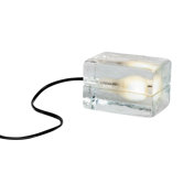 Mini Block Lamp in Clear Glass by Harri Koskinen