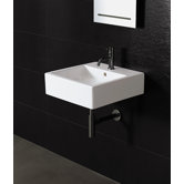 Area Boutique Ice Large Square Ceramic Bathroom Sink in White