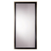 79" Rectangular Mirror in Silver and Black