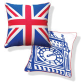 British Invasion Reversible Big Ben Pillow