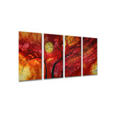 Burning Crimson by Megan Duncanson, Abstract Wall Art - 23.5" x 48"