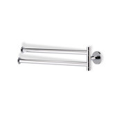 Holiday Wall Mounted Swivel Double Towel Bar in Chrome