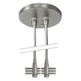 4" Dual-Post Power Feed Canopy for 2-Circuit Monorail - For Use with Remote Transformers