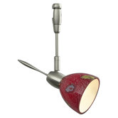 Vent Head 6" with Rounded Glass Shade with Millefiore Glass Fusion and Silver Flakes