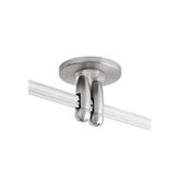4" LED Illuminated Monorail Round Dual Direct Feed Canopy in Bronze