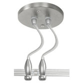 LED Illuminated Monorail Round Dual Feed Canopy in Bronze