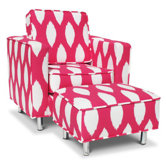Ava Kid's Club Chair and Ottoman Set