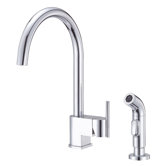 Como Single Handle Centerset Kitchen Faucet with Spray