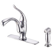 Antioch Single Handle Centerset Kitchen Faucet with Spray