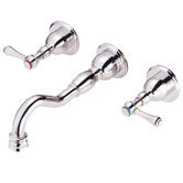 Opulence Two Handle Wall Mount Bathroom Faucet Trim Kit