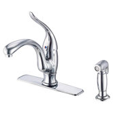 Antioch Single Handle Centerset Kitchen Faucet with Side Spray