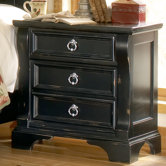 Heirloom Distressed 3 Drawer Nightstand