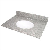Montero 25", 31", 37", or 49" Granite Vanity Top with Sink and Optional Side Splash