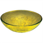 Amber Engraved Glass Vessel Sink