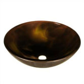 Tortoise Brown Glass Vessel Sink