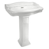 English Turn Pedestal Sink with 4" Centers