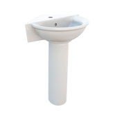 English Turn Single Hole Corner Pedestal Sink
