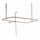 Side Mount Shower Riser with Enclosure for Dual and Double Slipper Rim Mount Tubs