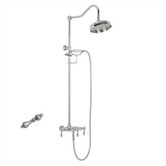 Clawfoot Tub Shower Faucet with Handshower and Metal Lever Handles Set