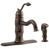 Single Handle Centerset Kitchen Faucet with Lever Handle
