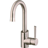 Single Handle Single Hole Spout Reach Kitchen Faucet with Metal Lever Handle