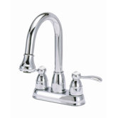 Deck Mounted Laundry Faucet with Three Hole Installation and Double Lever Handle