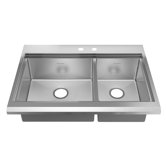 Appliance Stainless Steel Drop-In 36" x 25.50" Double Combination Bowl kitchen sink