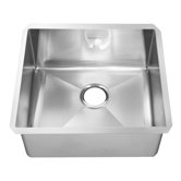 Stainless Steel Undermount Single Bowl kitchen sink in Brushed Stainless Steel