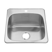 Single Hole Stainless Steel Drop-In 20.13" x 20.56" Single Bowl Utility Sink