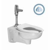 Afwall Elongated Bowl with Top Spud