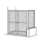 Prestige Framed Bypass Tub Door with 90% Return Panel